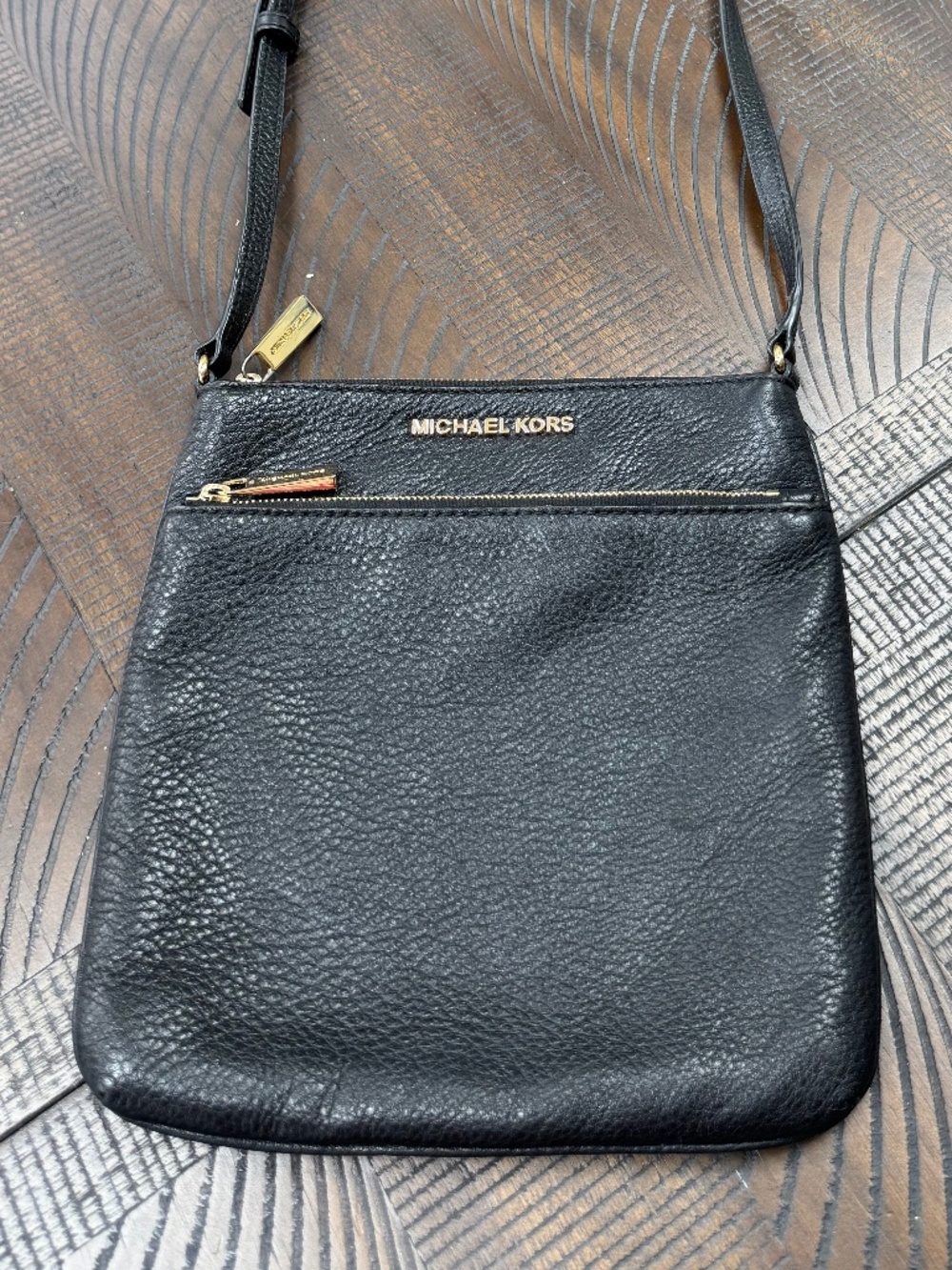 Michael Kors Black Pebbled Leather Crossbody